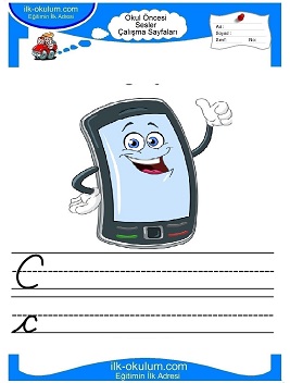 Çocuklar İçin C Sesi Çalışma Sayfaları 